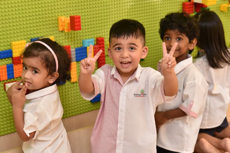 Raffles Kidz International | Best Preschool Singapore | Lego Wall